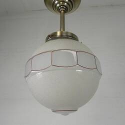 Art Deco pendant light with 12-sided glass ball, 1930s