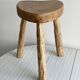 Tripod stool in light solid wood