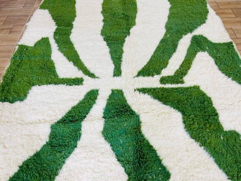 Traditional handmade pure wool Berber rug size 150 x 250 cm.