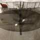 Old coffee table design chrome foot curved