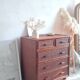 Vintage rattan chest of drawers circa 1960s