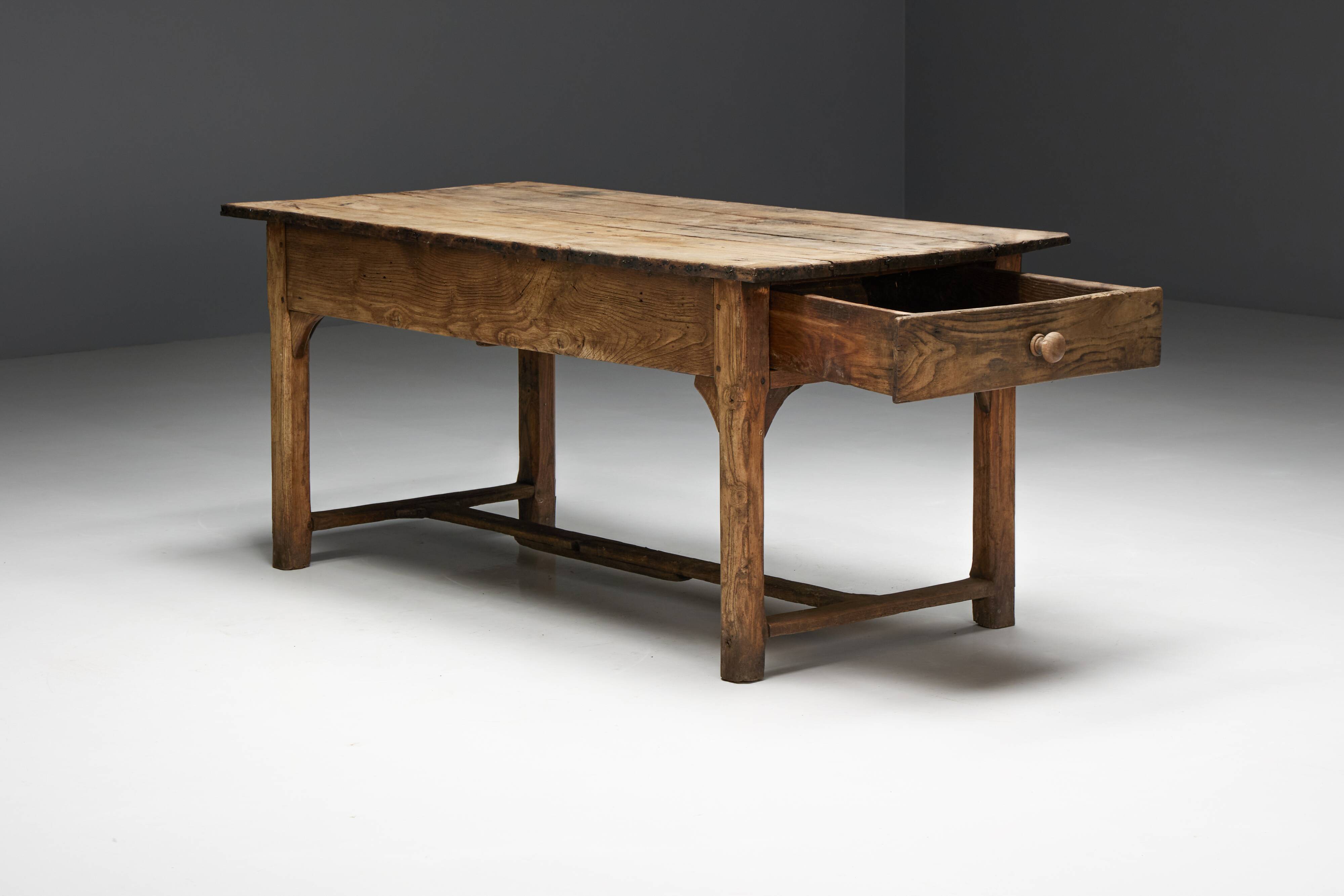 Travail Populaire Dining Table, France, 19th Century