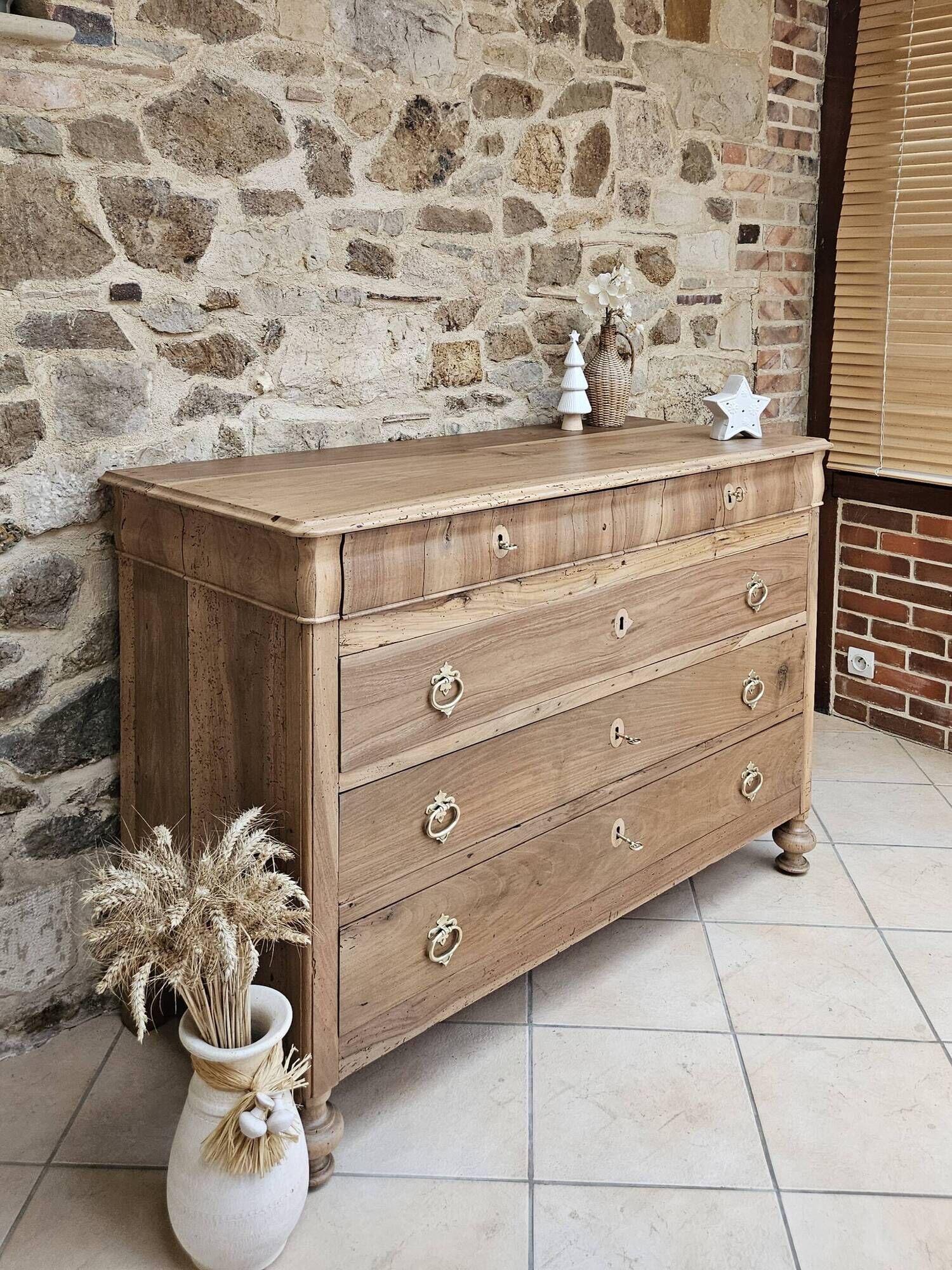 Antique walnut chest of drawers