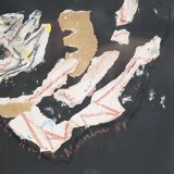 Ansgar Elde, Composition, Mixed Techniques on Cardboard, 1980s, Framed