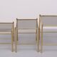 Brass nesting tables Hollywood Regency 1970s France