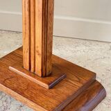 Vintage solid oak saddle plant holder