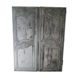 Pair of patinated cabinet doors