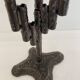 Brutalist Iron Textured Hand Forged Candleholder, Mid-century Modern, 1960s