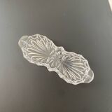 Small chiseled glass dish