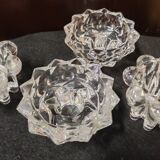 Set of glass candle holders from Reims
