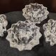 Set of glass candle holders from Reims