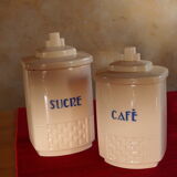 Pots à café et sucre en faïence