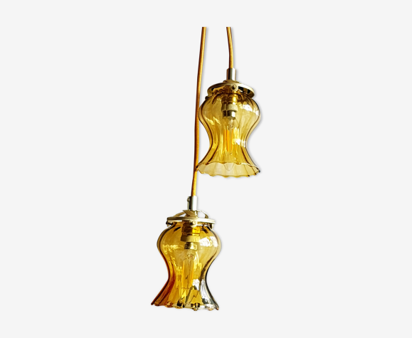 paire de Suspensions baladeuses globe vintage