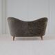 Mid-century modern canapé in sheepskin / shearling model 'Samspel' by Carl Malmsten, 1956