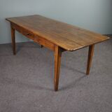 Table à manger française ancienne en chêne du début du 19ème siècle