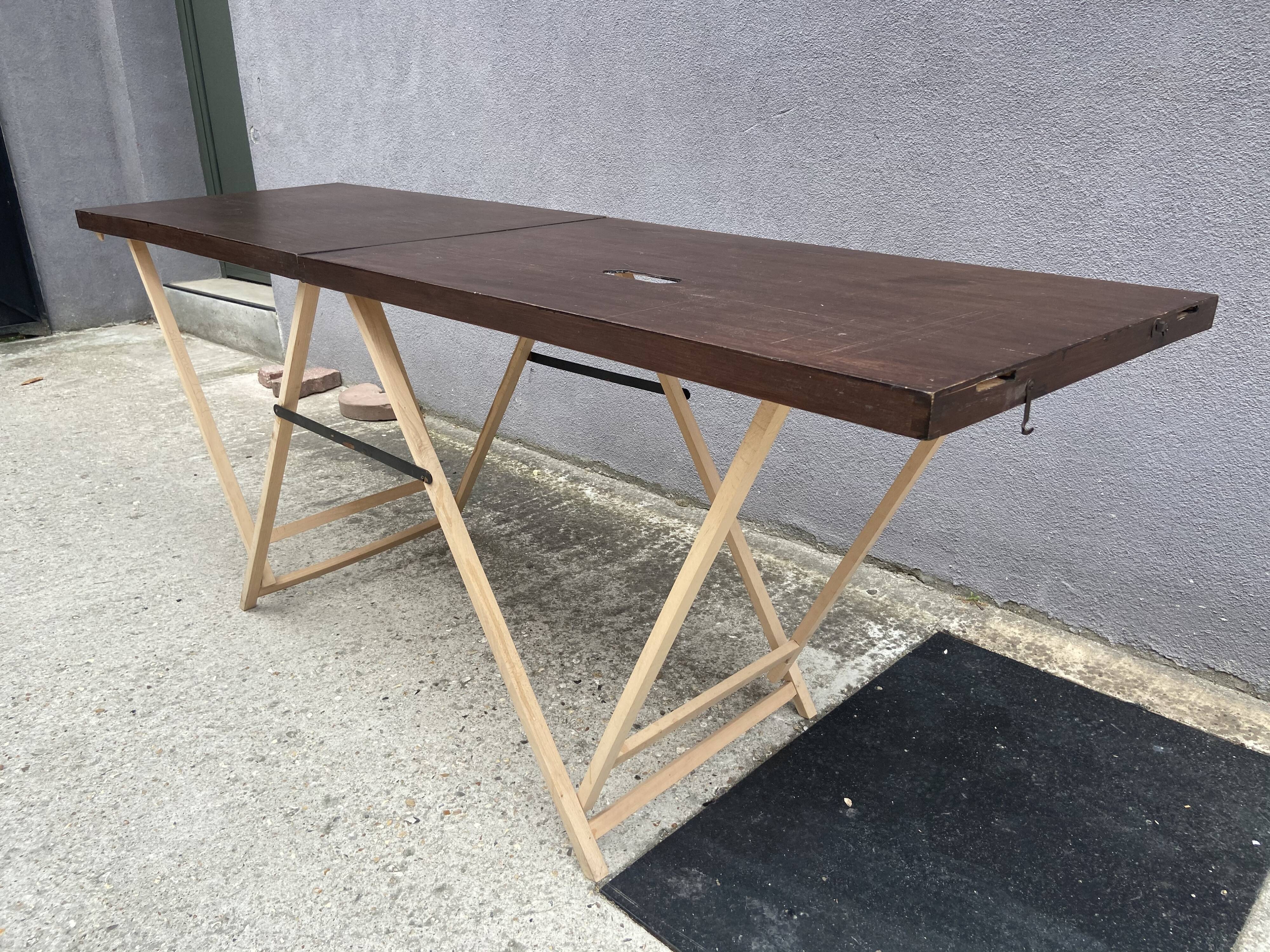 Wooden upholstery table