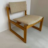Pair of Michel Mortier armchairs in light wood