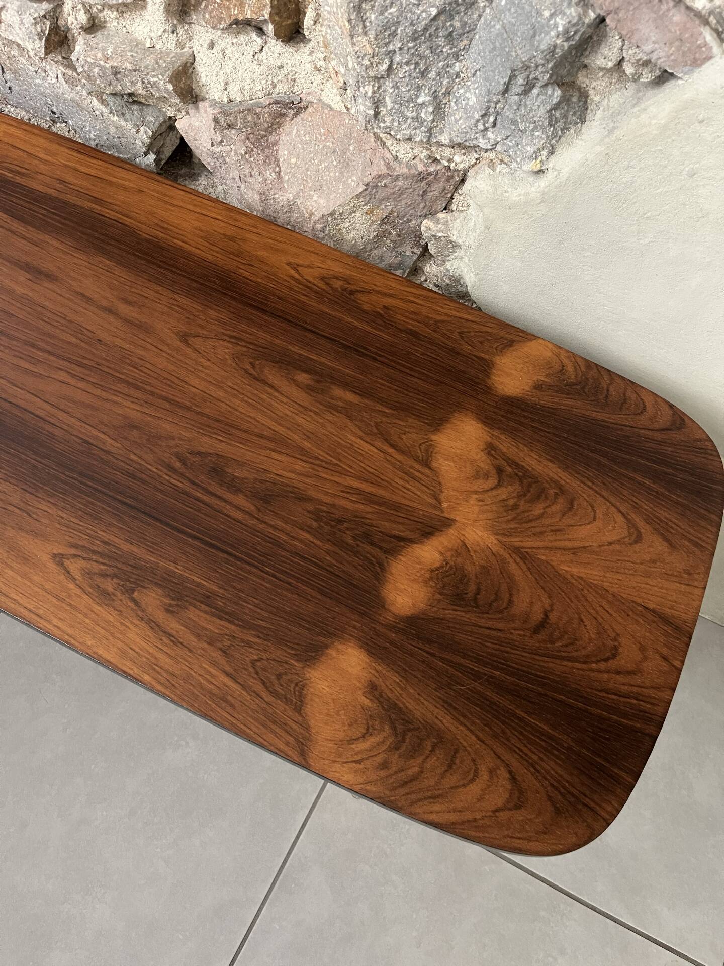 Scandinavian style coffee table with 2 levels from the 1960s.