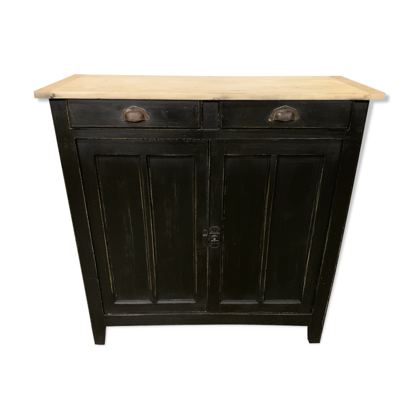 Old Parisian buffet patinated black 1950
