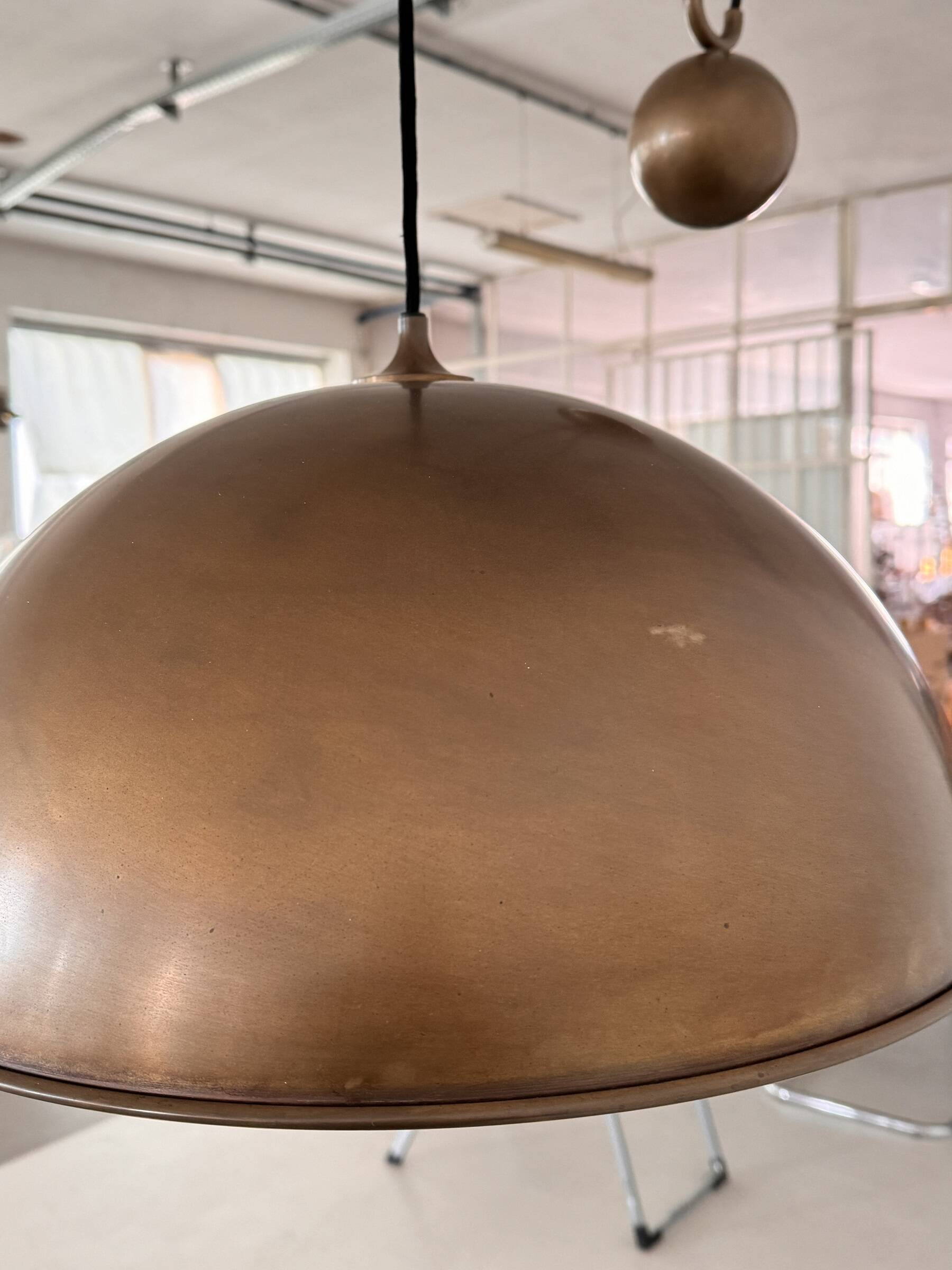 Suspension à contrepoids en laiton vintage Florian Schulz