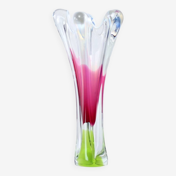 1960s Art Glass Vase By Josef Hospodka, Chribska Glass