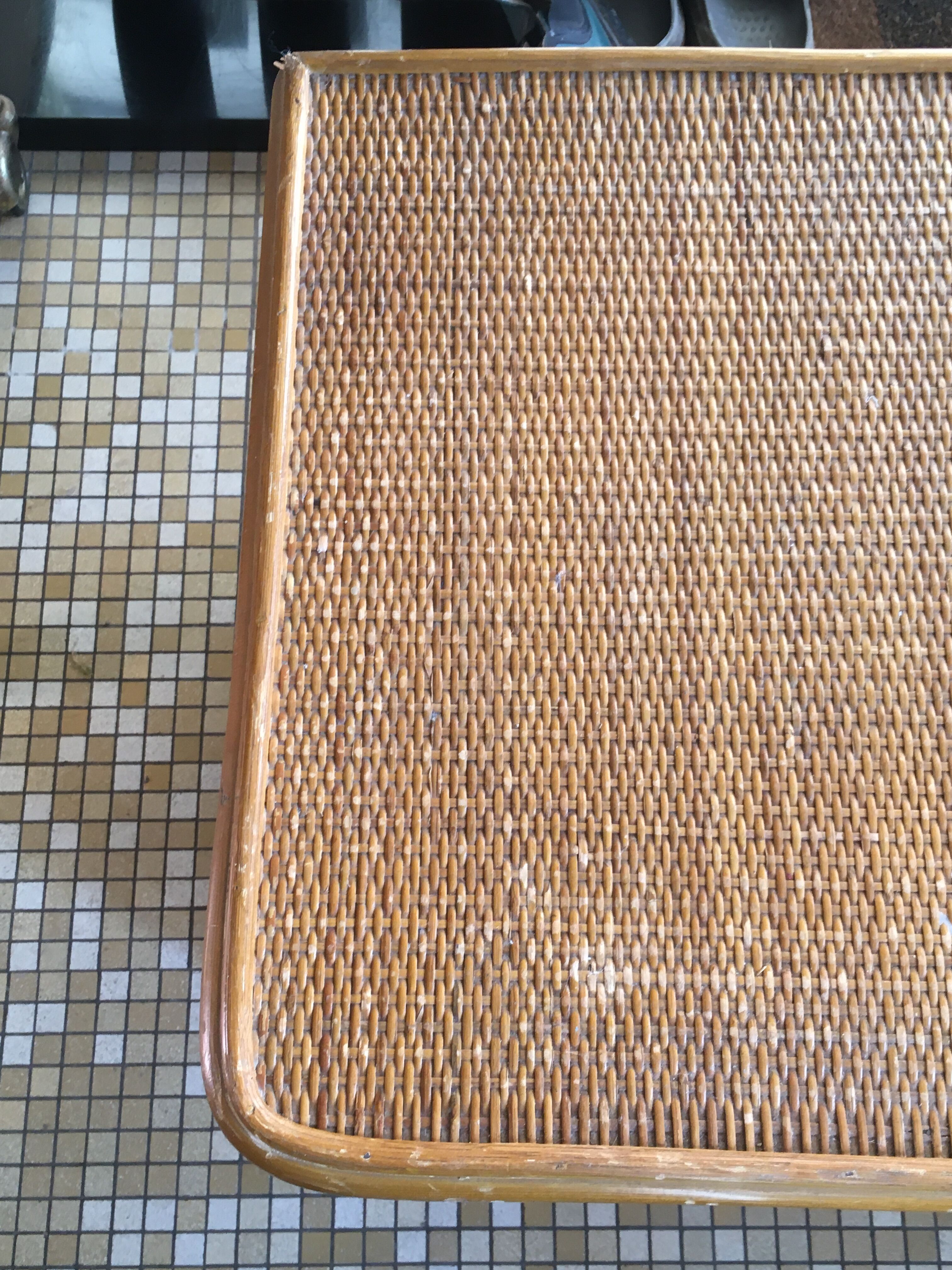Low rattan furniture