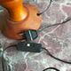 Olive wood lamp
