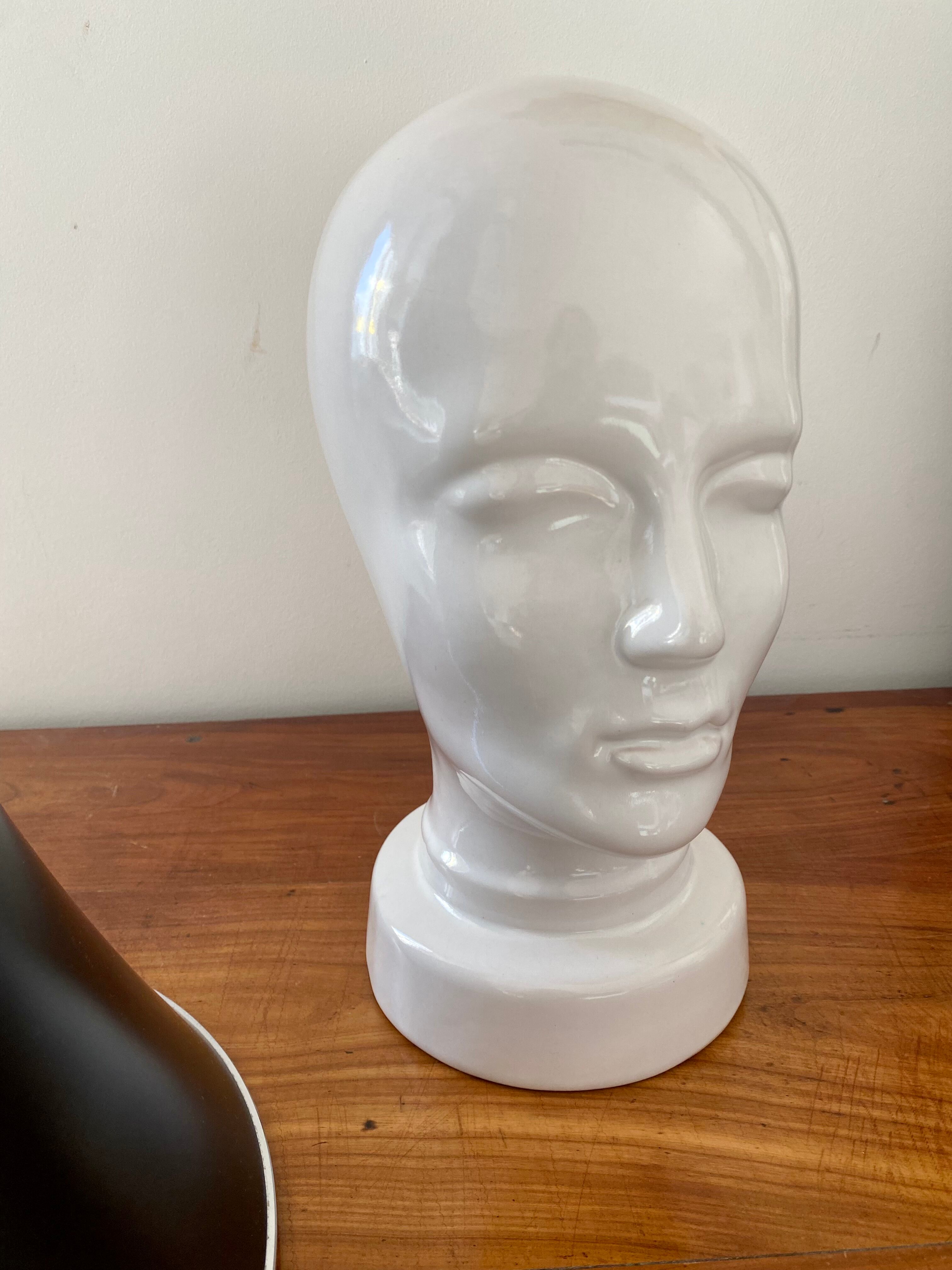 Ceramic marotte hat head West Germany