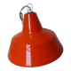 Vintage orange and white enamelled sheet metal industrial pendant light 231135