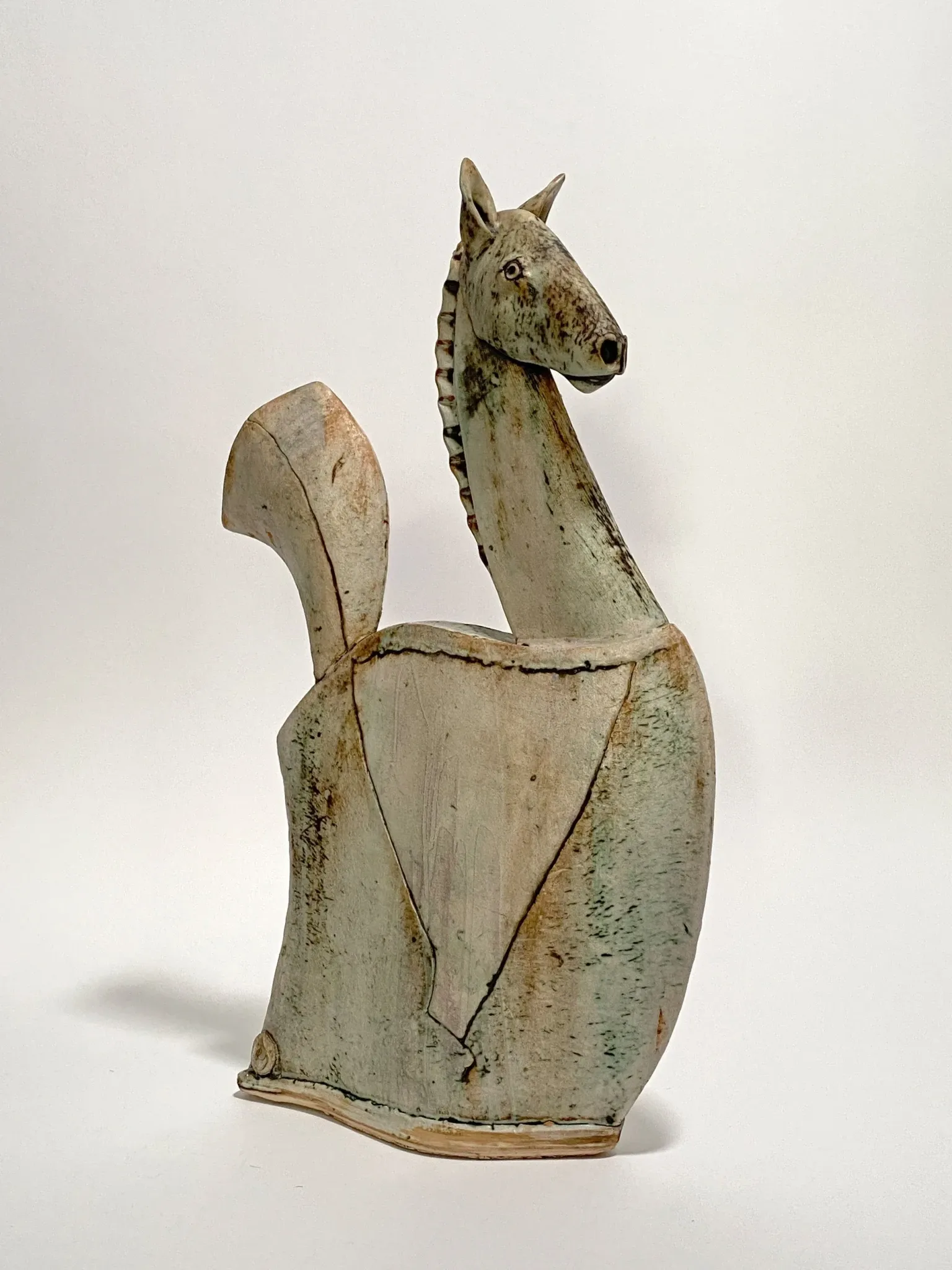 Sculpture de cheval en céramique