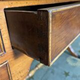 English style flat desk in leather