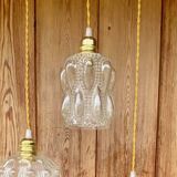 Vintage bubble glass globe pendant light