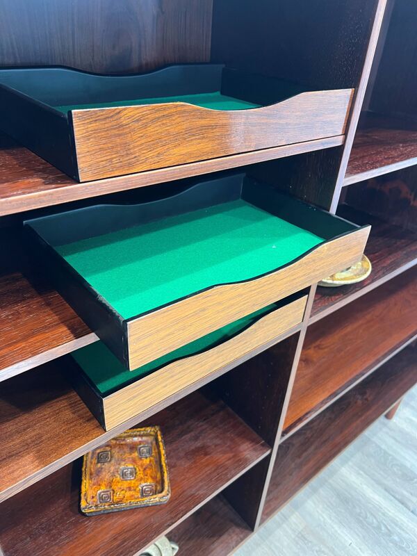 Meuble bibliothèque scandinave en palissandre Danemark
