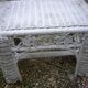 Vintage white rattan bedside 60-70