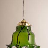 Orange glass pendant by Peill Putzler, Germany, 1970.