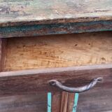 Glazed wooden sideboard with 2 doors