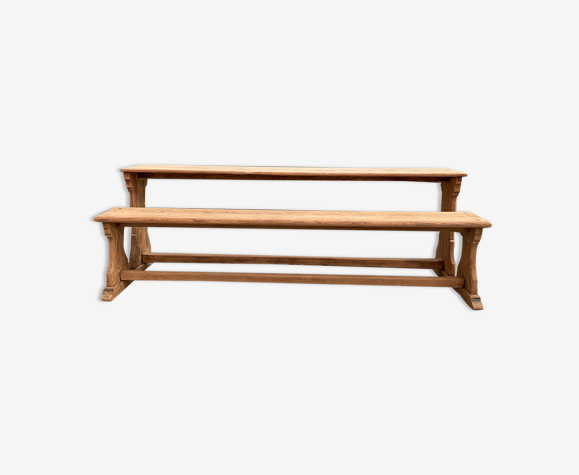 Bureau d’abbaye et son banc début XXème