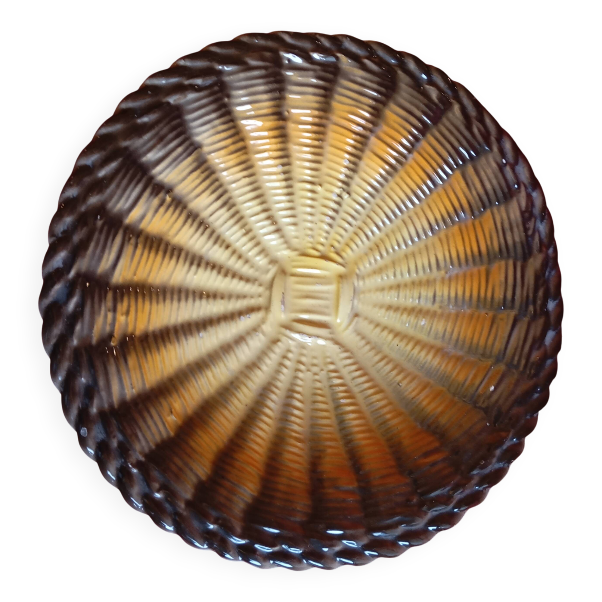 WOVEN CERAMIC FRUIT BOWL VALLAURIS