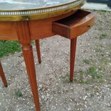 Antique bouillotte table with marble top, Louis XVI style