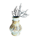 Ribbed vase with caramelized glaze; "581/22" - west German ceramics - 70s