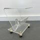 Vintage Acrylic Magazine Rack with Gold / Brass details, Plexiglas
