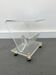 Vintage Acrylic Magazine Rack with Gold / Brass details, Plexiglas