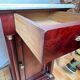 Pair of Napoleon III bedside tables in mahogany and marble