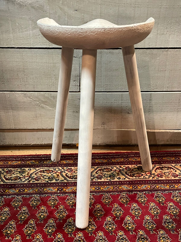 Tabouret haut tripode vintage design scandinave