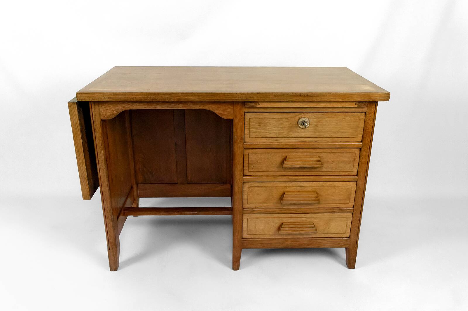 Art Deco oak desk, France, Circa 1940