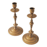 Pair of bronze candlesticks