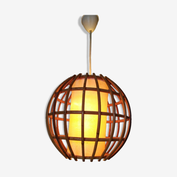 Vintage rattan and paper suspension from China