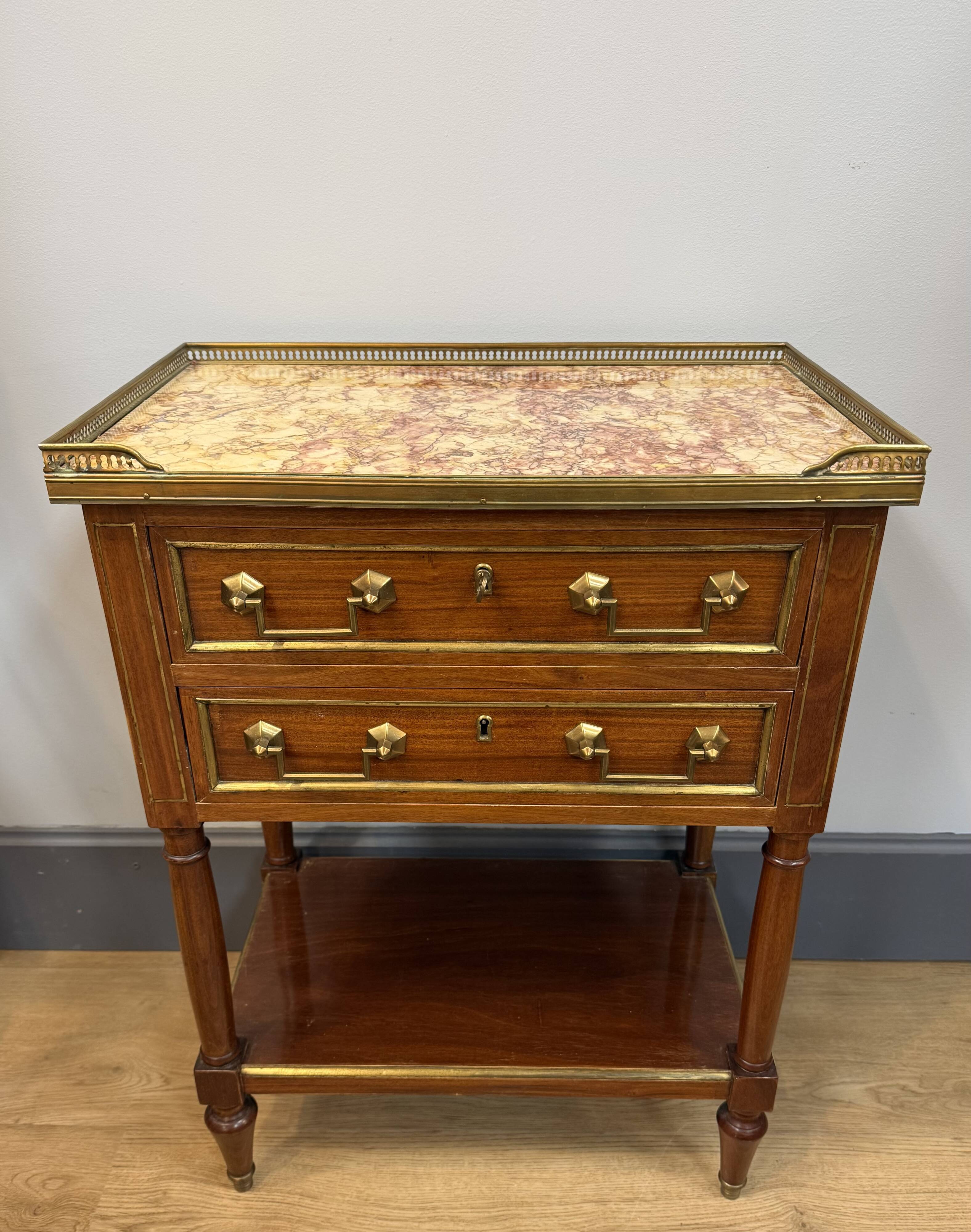 Mahogany chiffonnier in Louis XVI style.