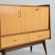 Enfilade / Vintage 1950s bar cabinet with compass legs