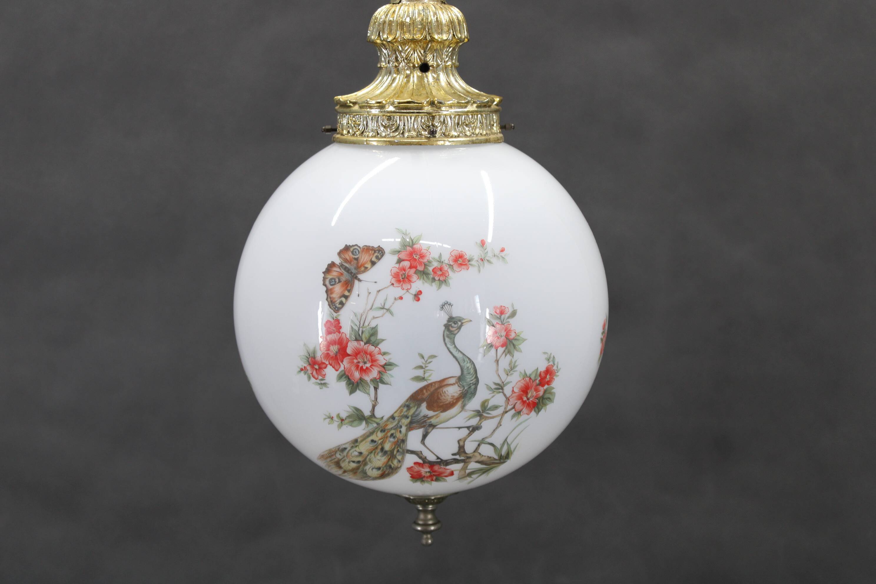 1970s Glass Pendant Light, Czechoslovakia